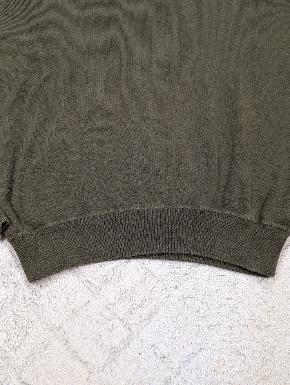 Polo Ralph Lauren Sweatshirt Mens M Green Olive Crewneck Raglan Classic Pony - Picture 4 of 6